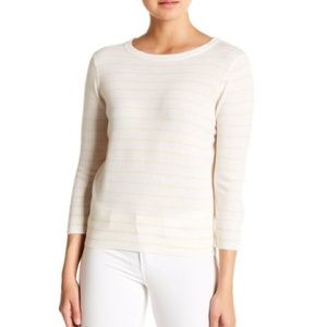 Vince cashmere striped back tie sweater
